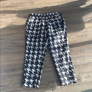 100% silk patterned dress pants
